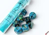 30078 - Gemini Green-Teal/gold Polyhedral 7-Dice Set (with bonus die)