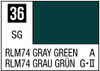 Mr. Color 036 Semi Gloss RLM74 Gray Green USN Aircraft 10ml, GSI