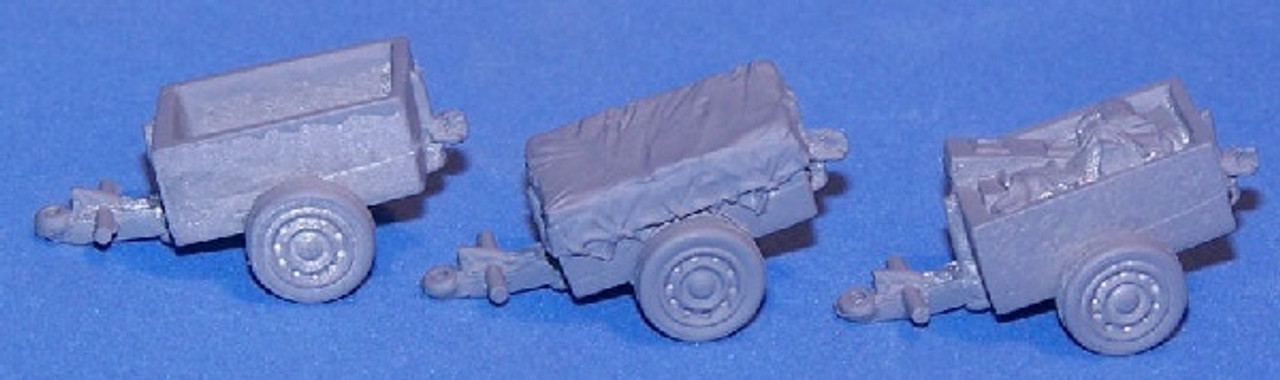 PIG080444 - BRIT PARA JEEP TRAILERS (3 ASSORTED)