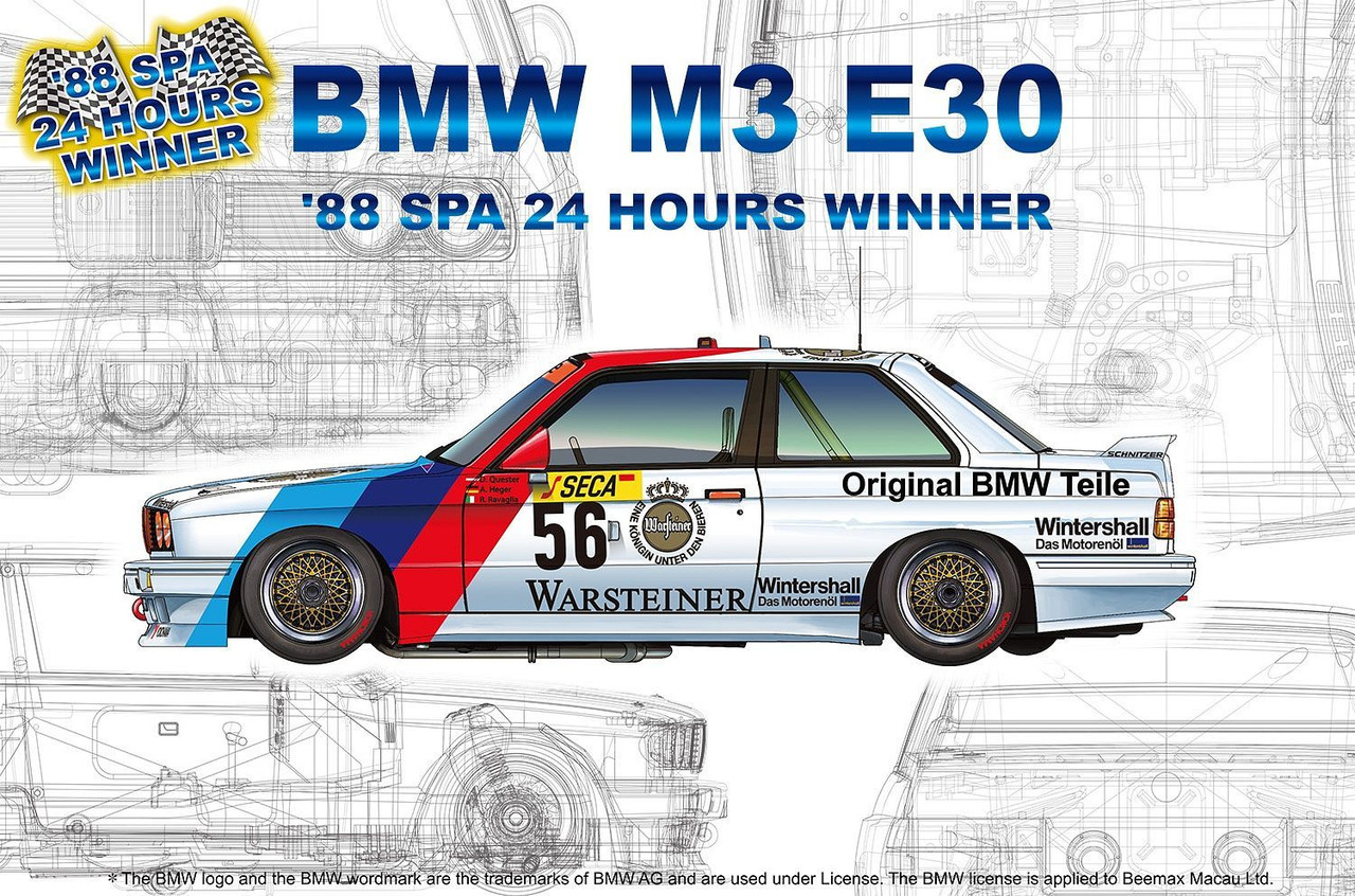 1/24 BMW M3 E30 '88 SPA 24 Hours Winner - Brookhurst Hobbies