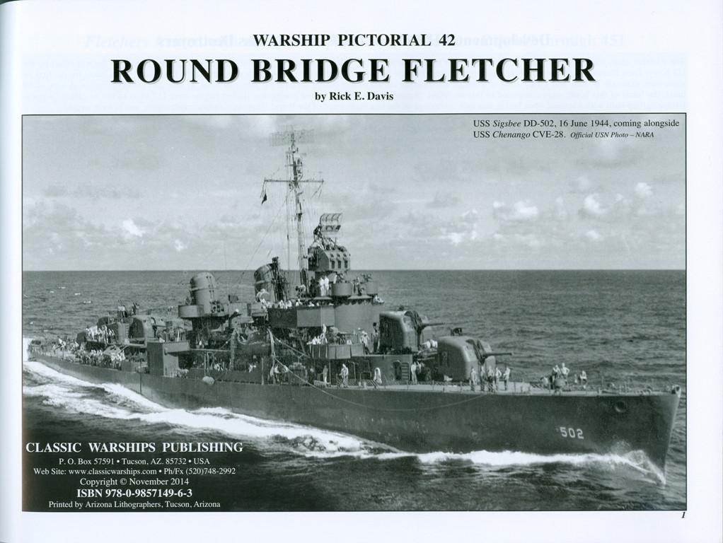Warship Pictorial #42 Round Bridge Fletcher - Brookhurst Hobbies