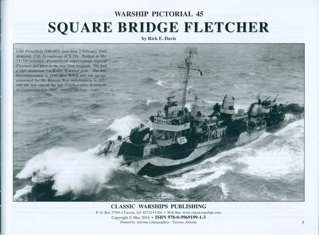 Warship Pictorial #45 Square Bridge Fletcher - Brookhurst Hobbies