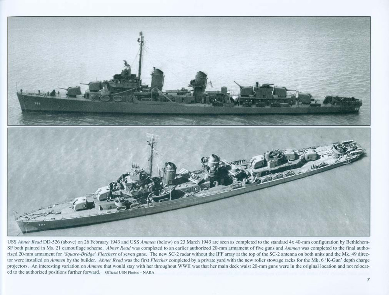 Warship Pictorial #45 Square Bridge Fletcher