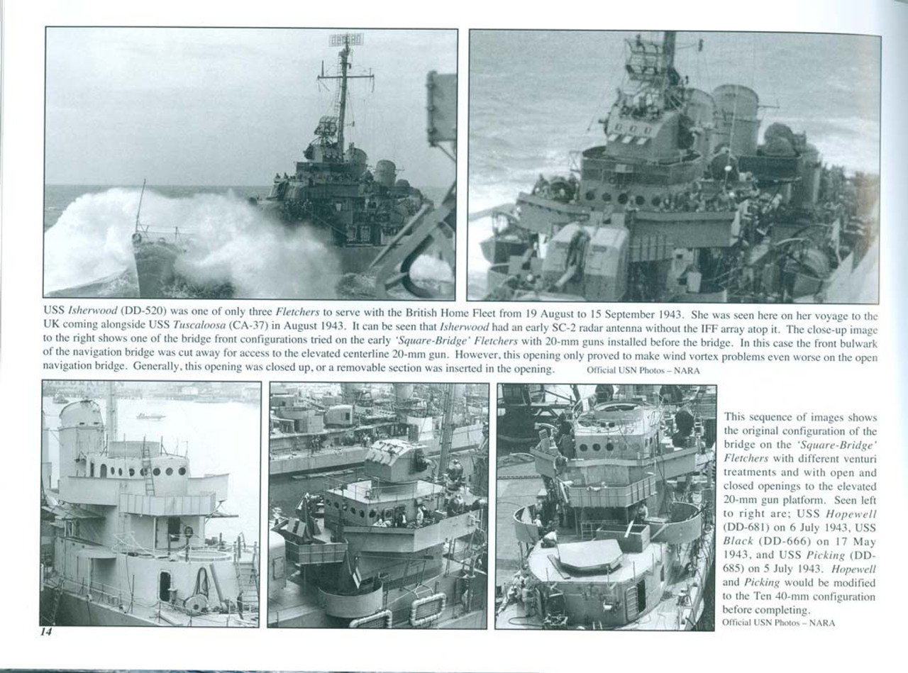 Warship Pictorial #45 Square Bridge Fletcher