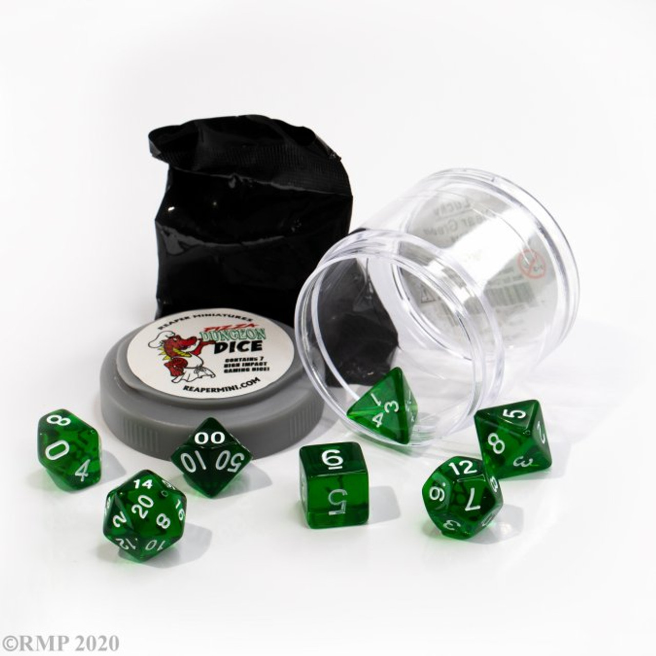 19016 - Pizza Dungeon Dice: Lucky Dice - Clear Green