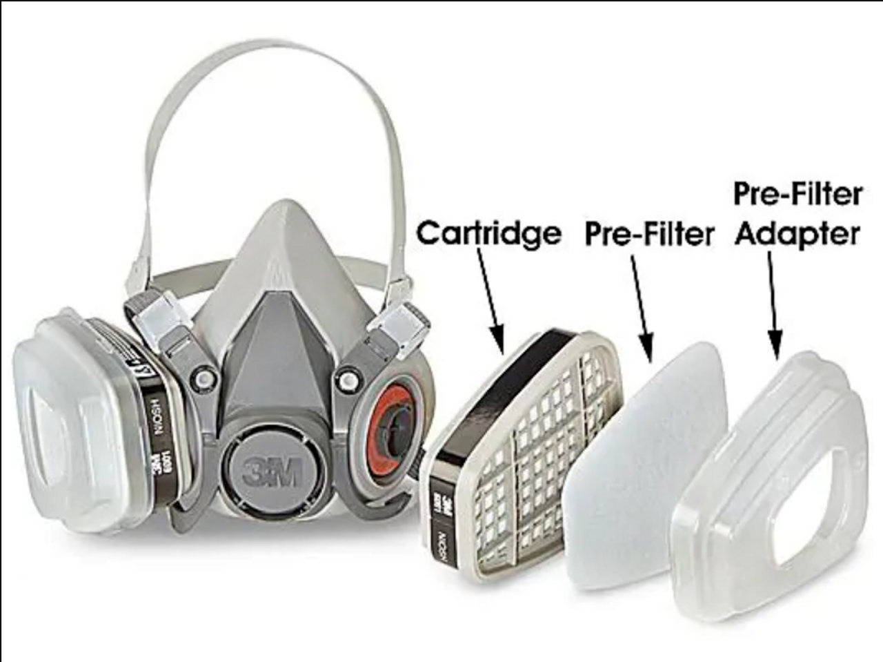 3M 6000 Series Half Facepiece Reusable Respirator Mask (Medium)