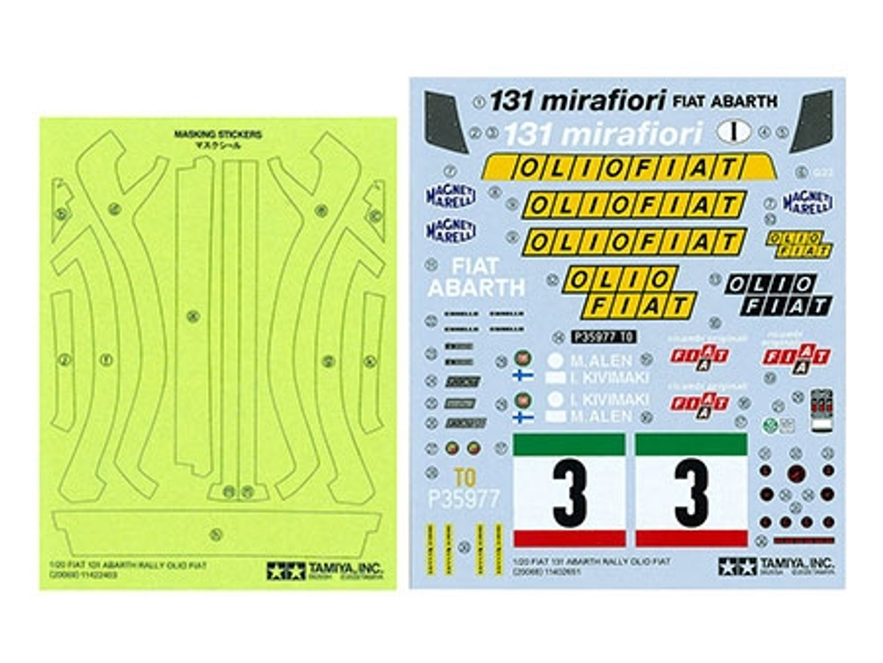 1/20 Fiat 131 Abarth Rally OLIO FIAT - 20069