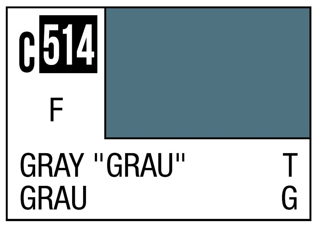 Mr. Color 514 Gray "Grau" 10ml Bottle, GSI Mr.Color