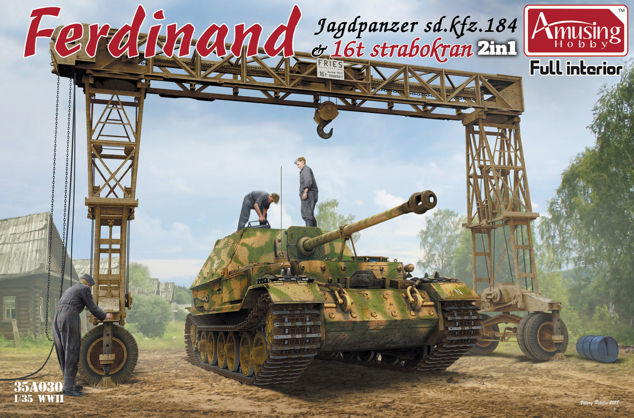 1/35 35A030 "Ferdinand" Jadpanzer sd.kfz.184&16t strabokran