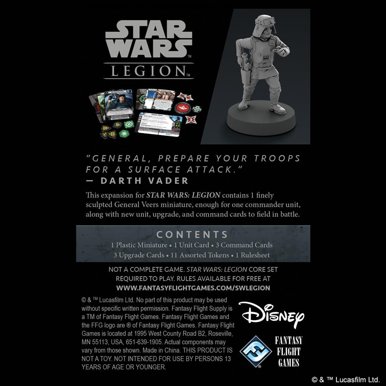 SWL010 - STAR  WARS LEGION: GENERAL VEERS