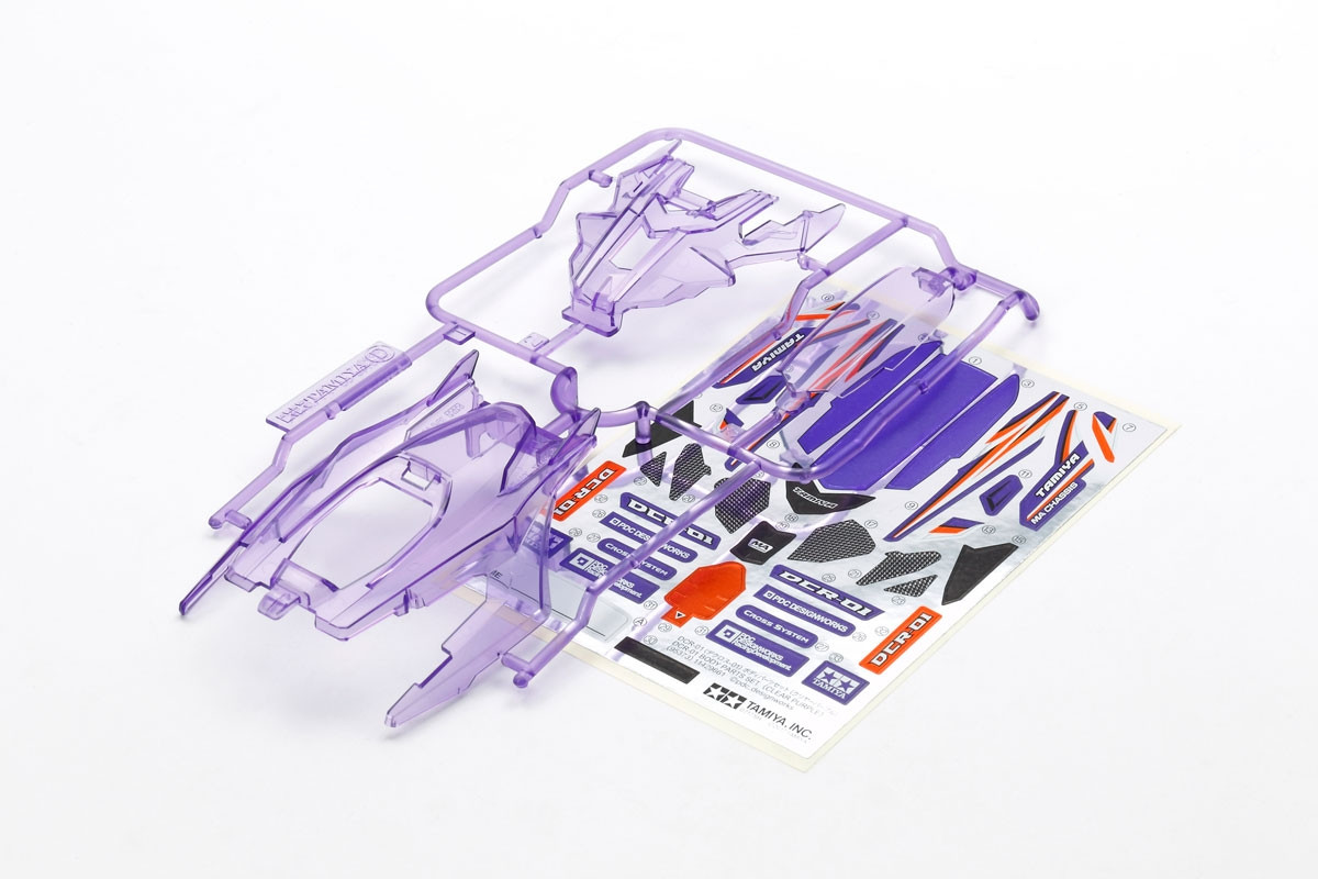 JR BODY SET DCR-01 (CLEAR PURPLE) - TAM95373 - Brookhurst Hobbies