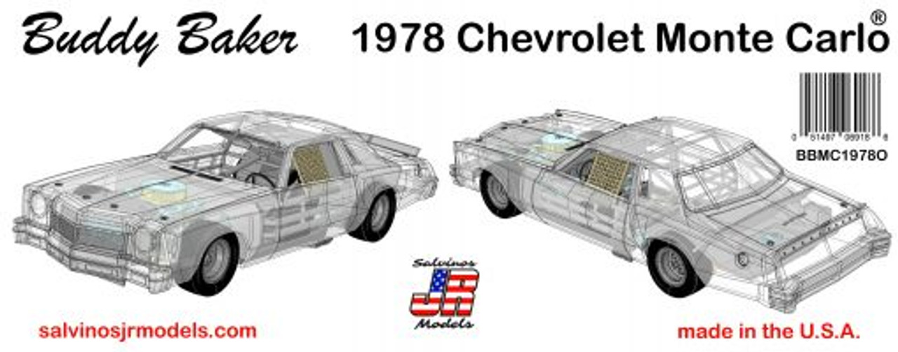 1/25 Buddy Baker 1978 Chevrolet Monte Carlo - BBMC19780 1/25 Buddy Baker 1978 Chevrolet Monte Carlo - BBMC19780