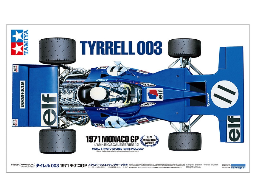 1/12 Tyrrell 003 '71 Monaco GP w/ Photo etch Parts - 12054
