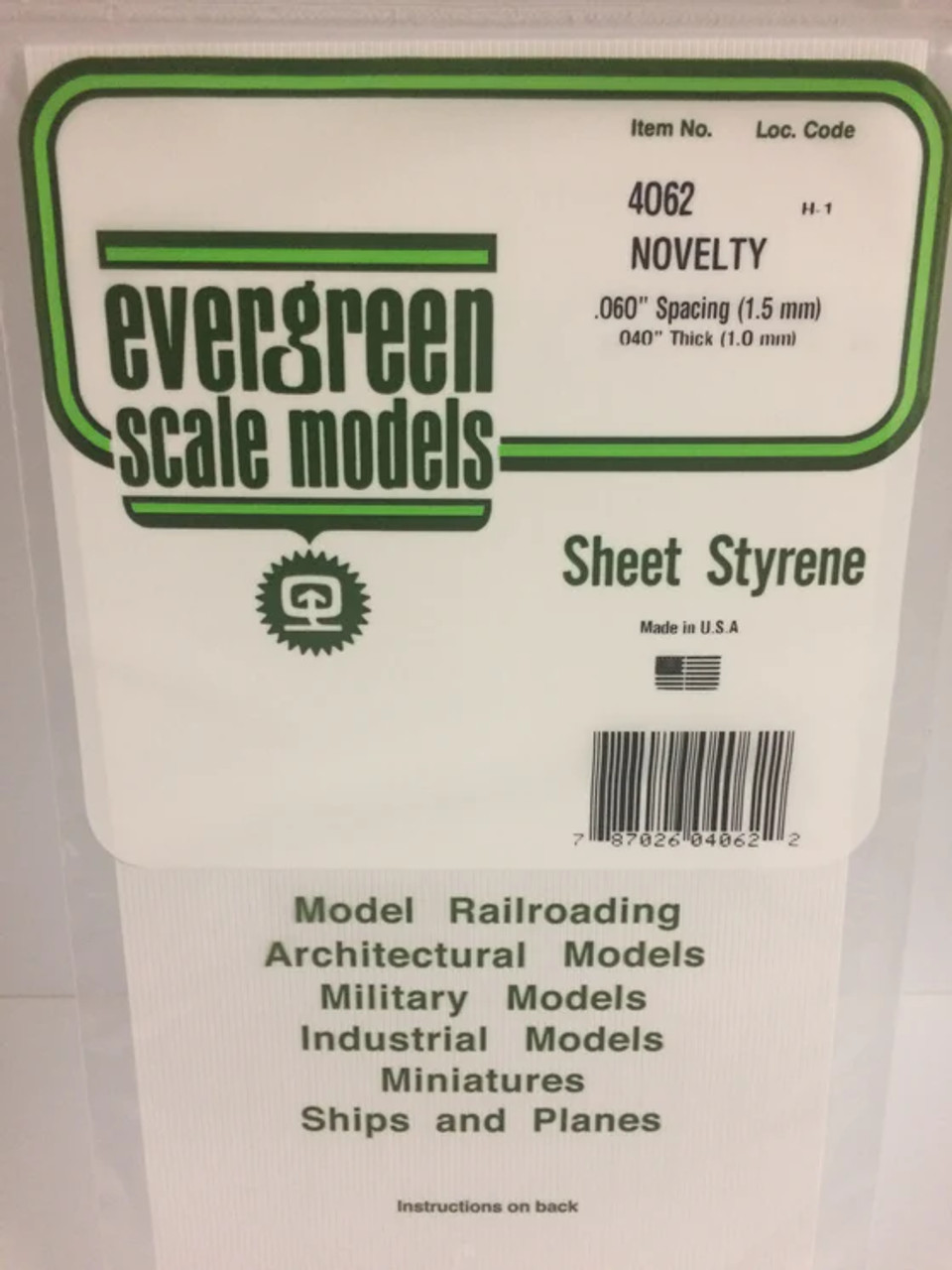 4062 - NOVELTY STYRENE PLASTIC .060"