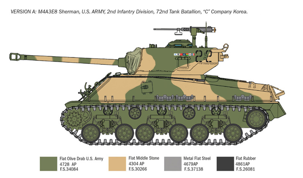 1/35 SHERMAN M4A3E8 "KOREAN WAR" - 6586