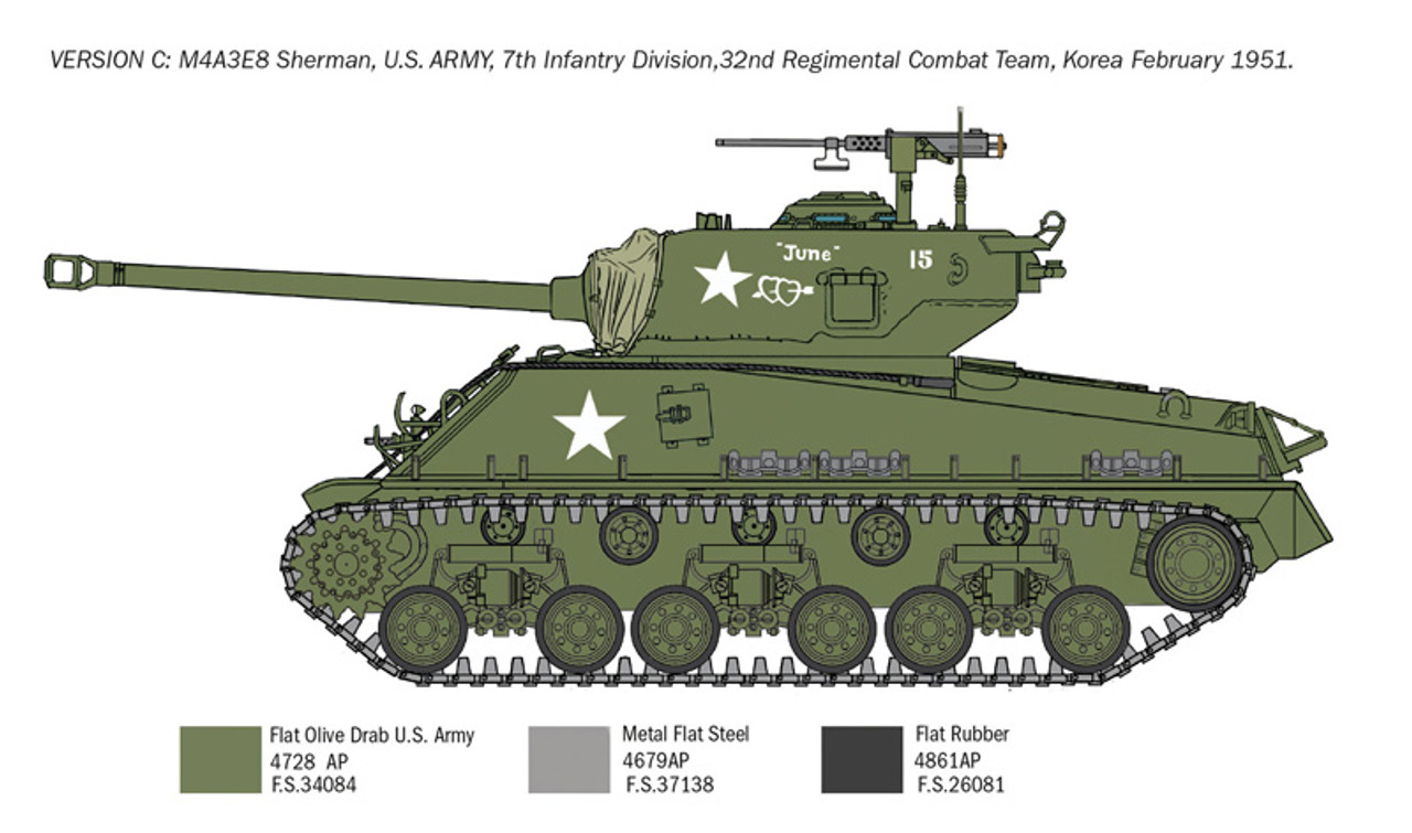 1/35 SHERMAN M4A3E8 "KOREAN WAR" - 6586