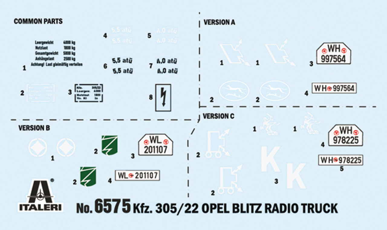 1/35 OPEL BLITZ RADIO TRUCK - 6575