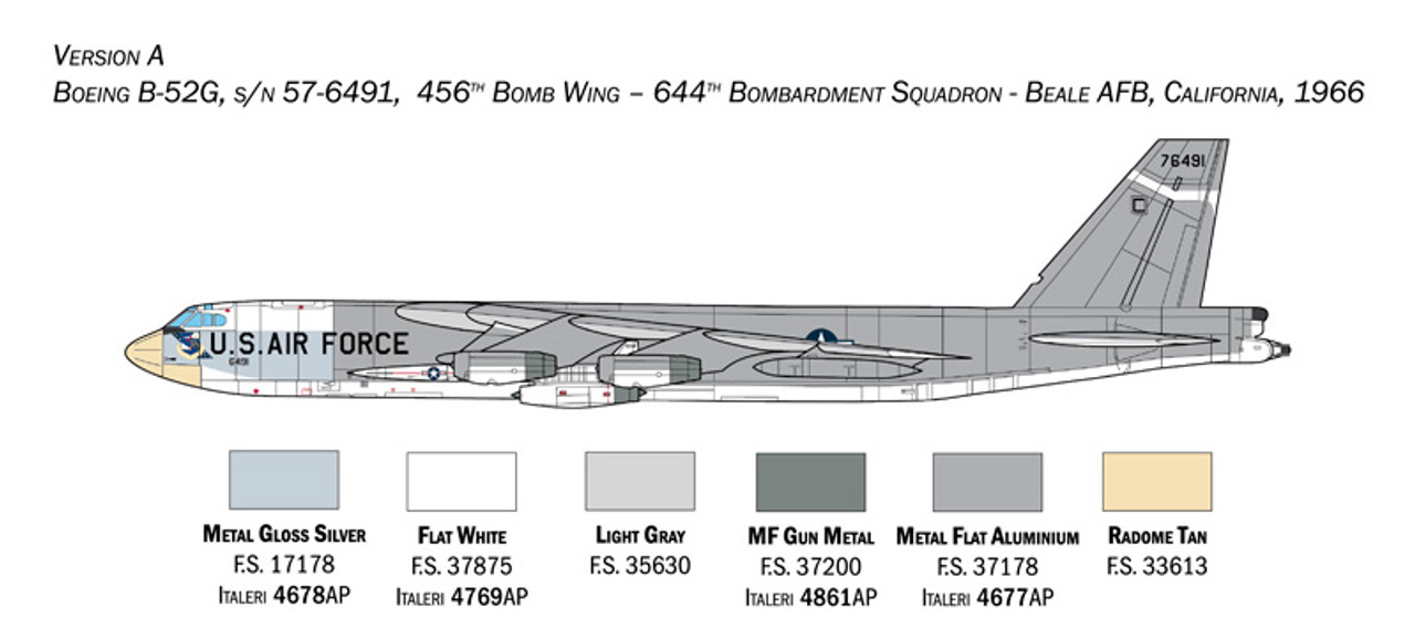 イタレリ 1/72 B-52G AGM-28 ハウンドドッグミサイル 1/72 B-52G EARLY W/HOUND DOG MISSILES - ITA1451 - Brookhurst