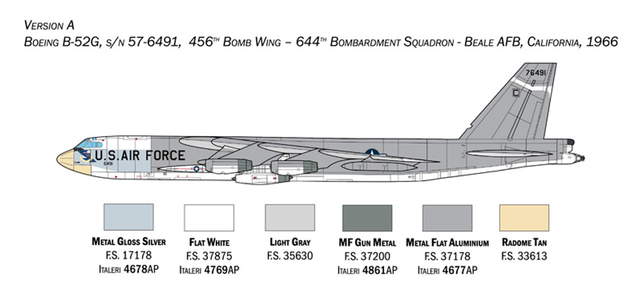 1/72 B-52G EARLY W/HOUND DOG MISSILES - 1451