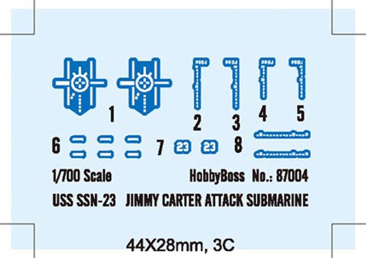 1/700 SSN-23 JIMMY CARTER ATTACK SUBMARINE - 87004