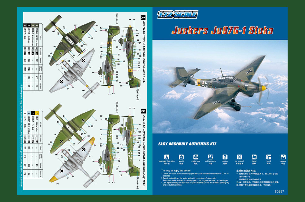 1/72 JUNKERS JU-87G-1 STUKA - 80287 - Brookhurst Hobbies