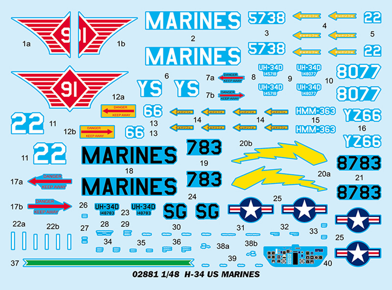 1/48 H-34 US MARINES - RE-EDITION - 2881