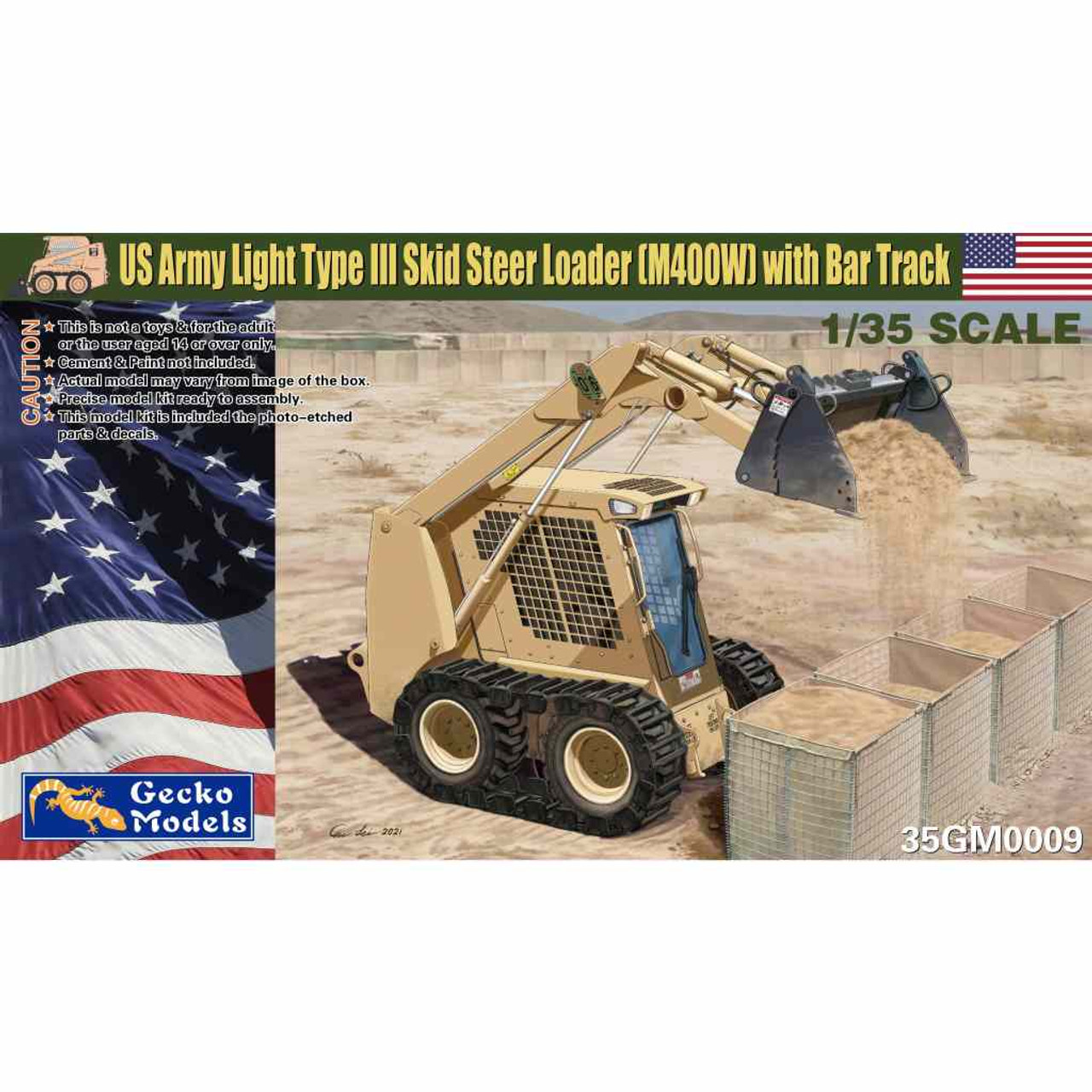 1/35 US Army Light Type III Skid Steer Loader [M400W] w/ Bar Track - 35GM0009