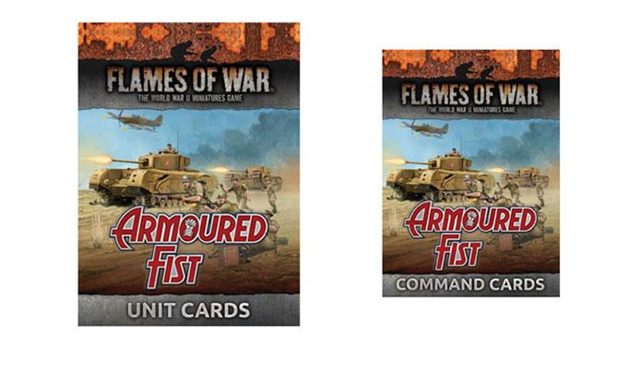 British Armoured Fist Unit and Command Cards - FW256BCB