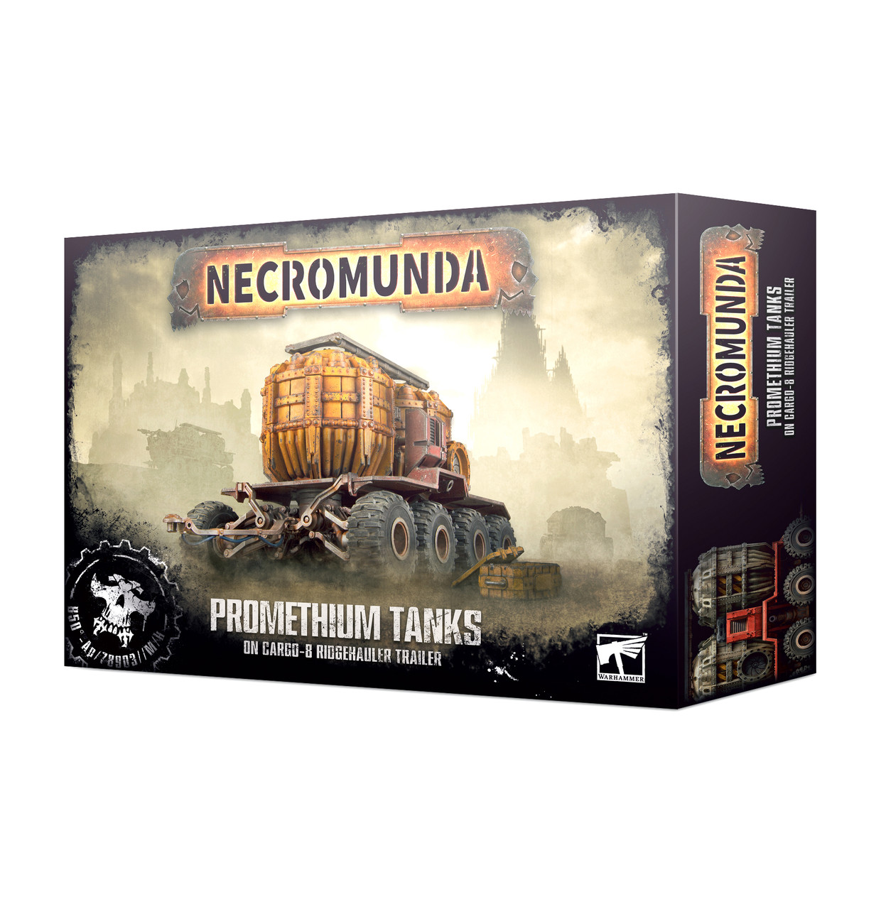 GW301-12 NECROMUNDA: PROMETHIUM TANKS ON CARGO-8 TRAILER
