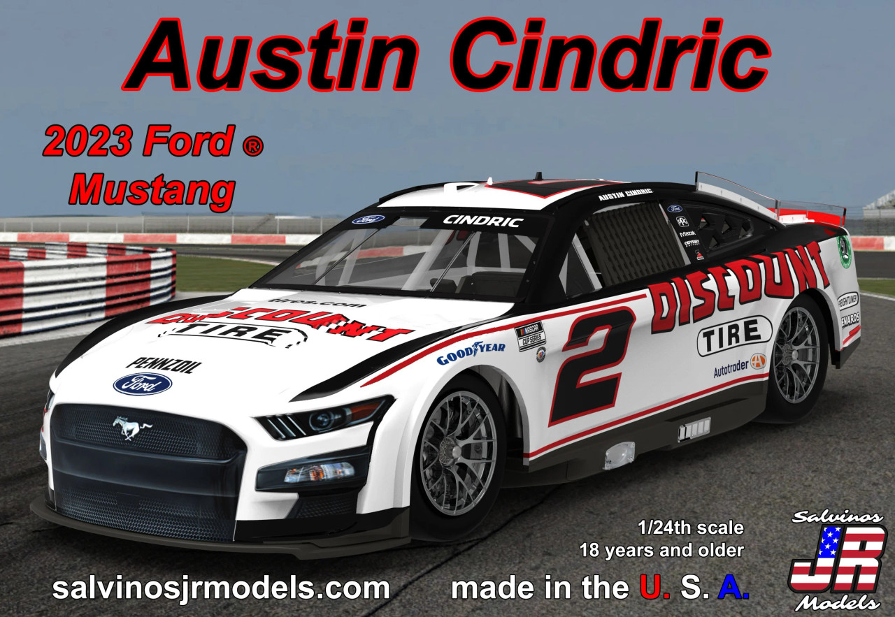 1/24 Austin Cindric 2023 Ford Mustang "Discount Tire" - PF2023ACP