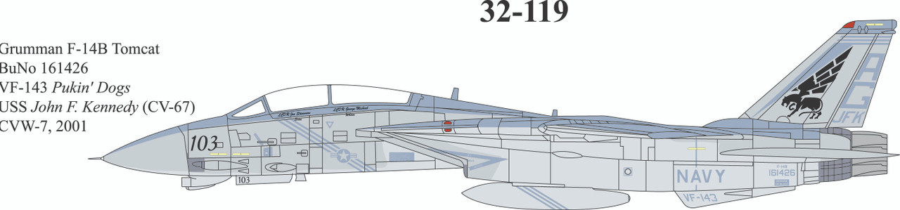 32119 - 1/32 GRUMMAN F-14B TOMCAT