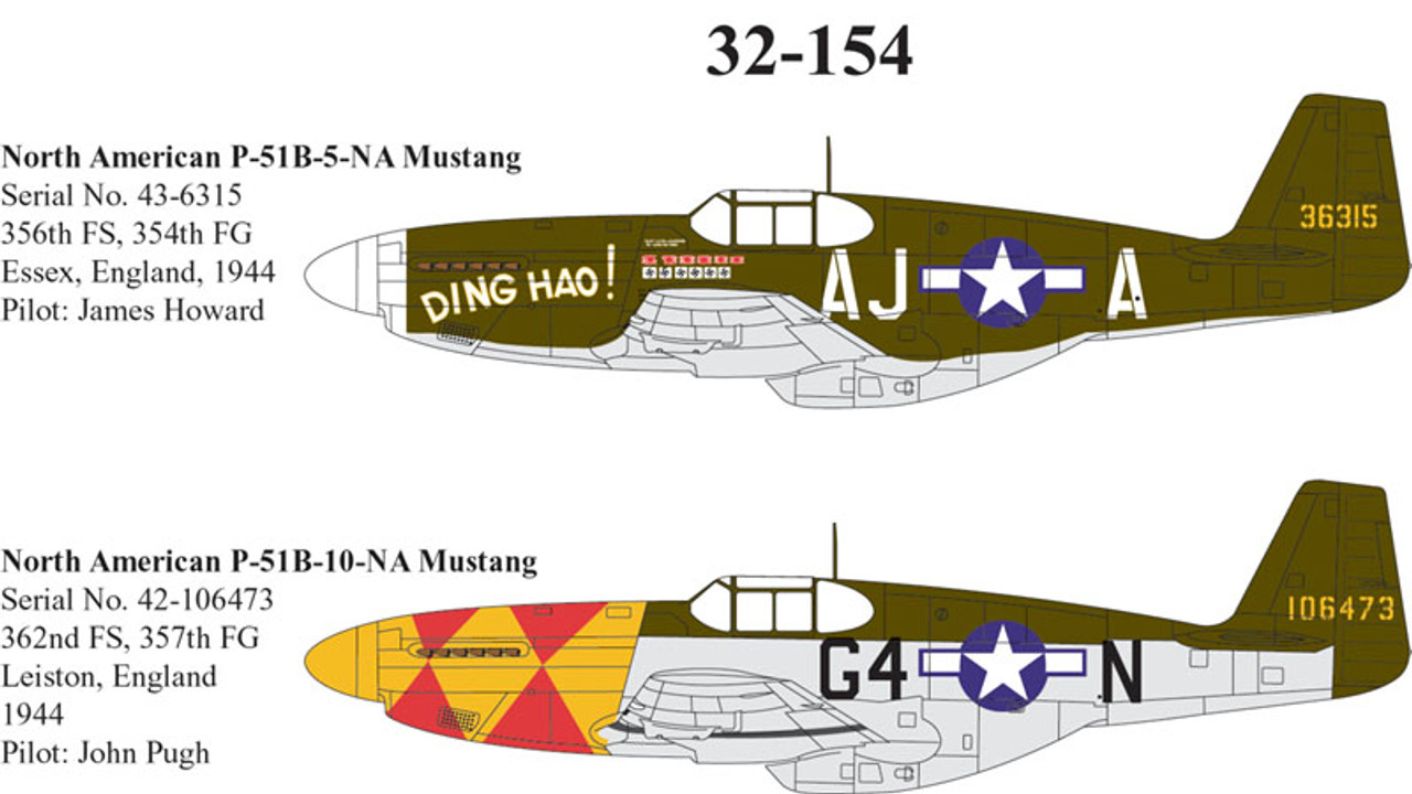 32154 - 1/32 NORTH AMERICAN P-51B MUSTANG