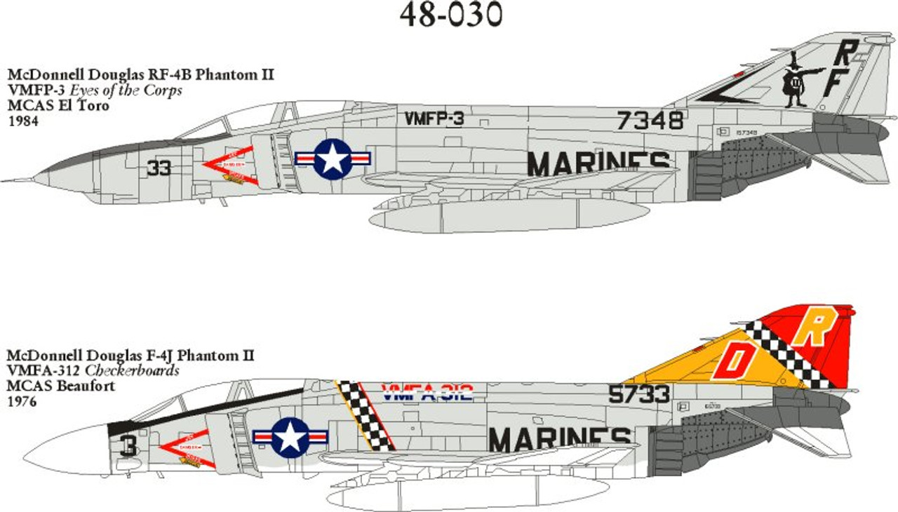 48030 - 1/48 MCDONNELL DOUGLAS RF-4B & F-4J PHANTOM II