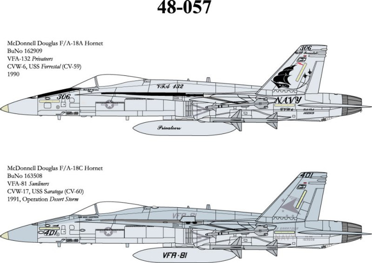48057 - 1/48 MCDONNELL DOUGLAS F/A-18, F/A-18A HORNET