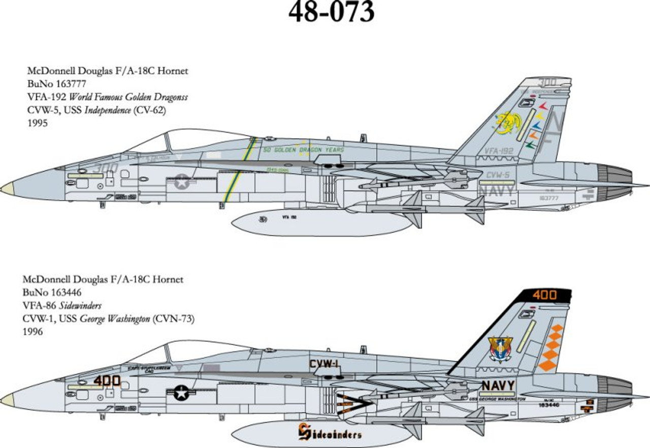 48073 - 1/48 MCDONNELL DOUGLAS F/A-18C HORNET