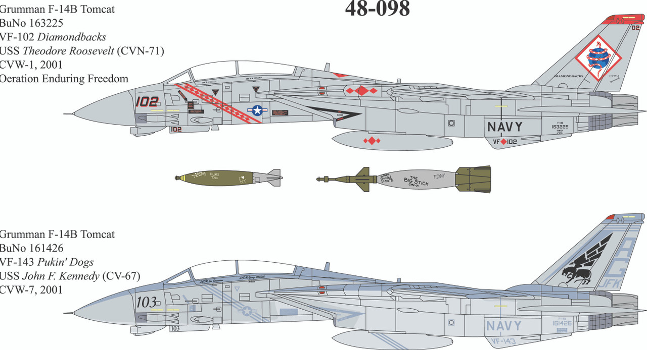 48098 - 1/48 GRUMMAN F-14B TOMCAT - Brookhurst Hobbies
