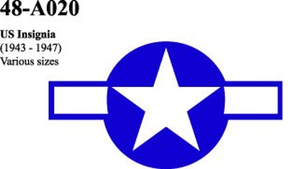 48A020 - 1/48 U.S. INSIGNIA PART IV (1943-1947)