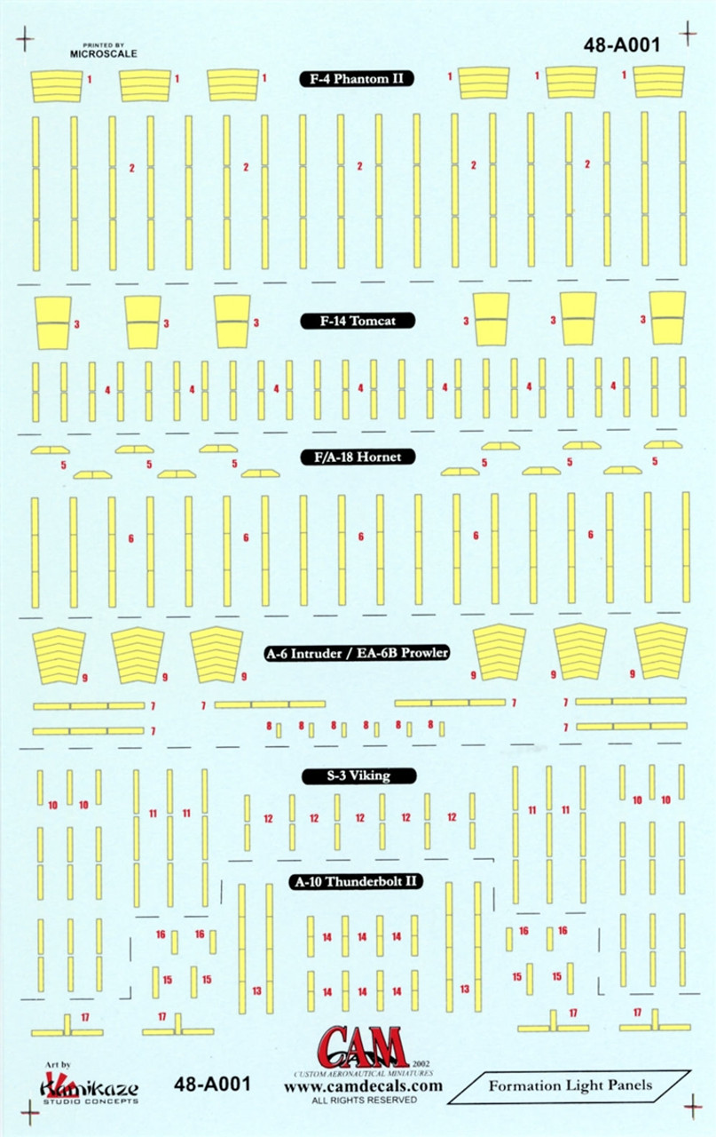 48A001 - 1/48 FORMATION LIGHT PANELS