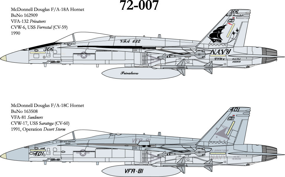 72007 - 1/72 MCDONNELL DOUGLAS F/A-18A, -18C HORNET - Brookhurst