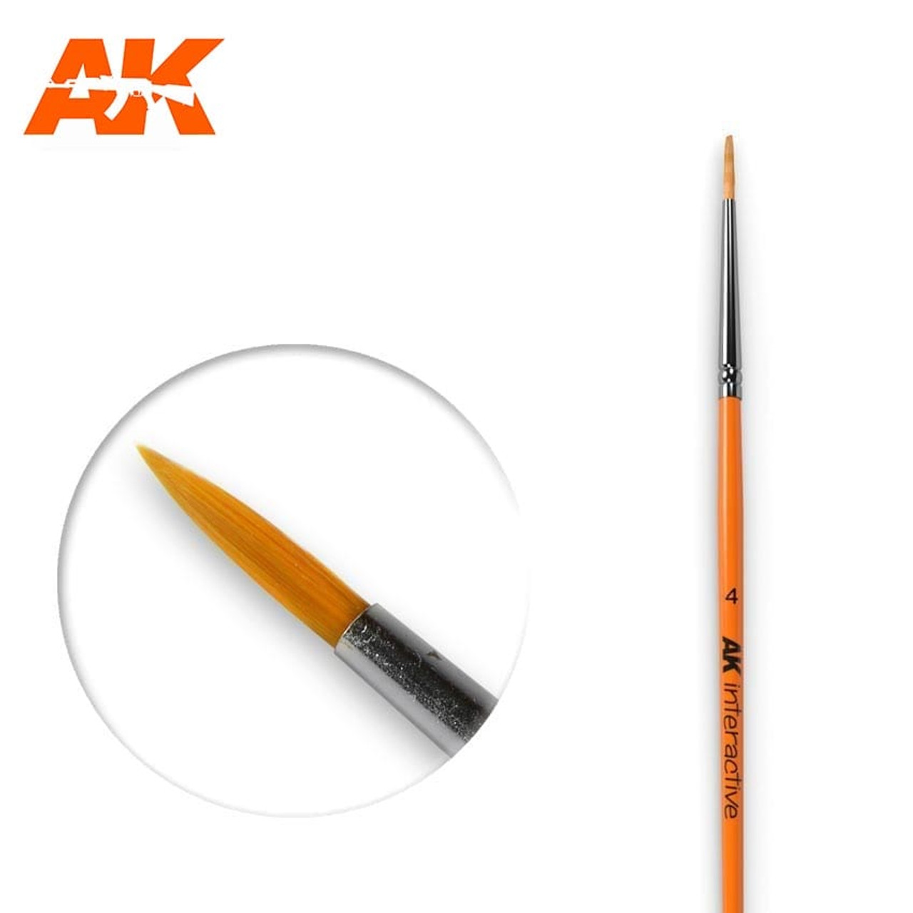 AK605 - Round Brush 4 Synthetic