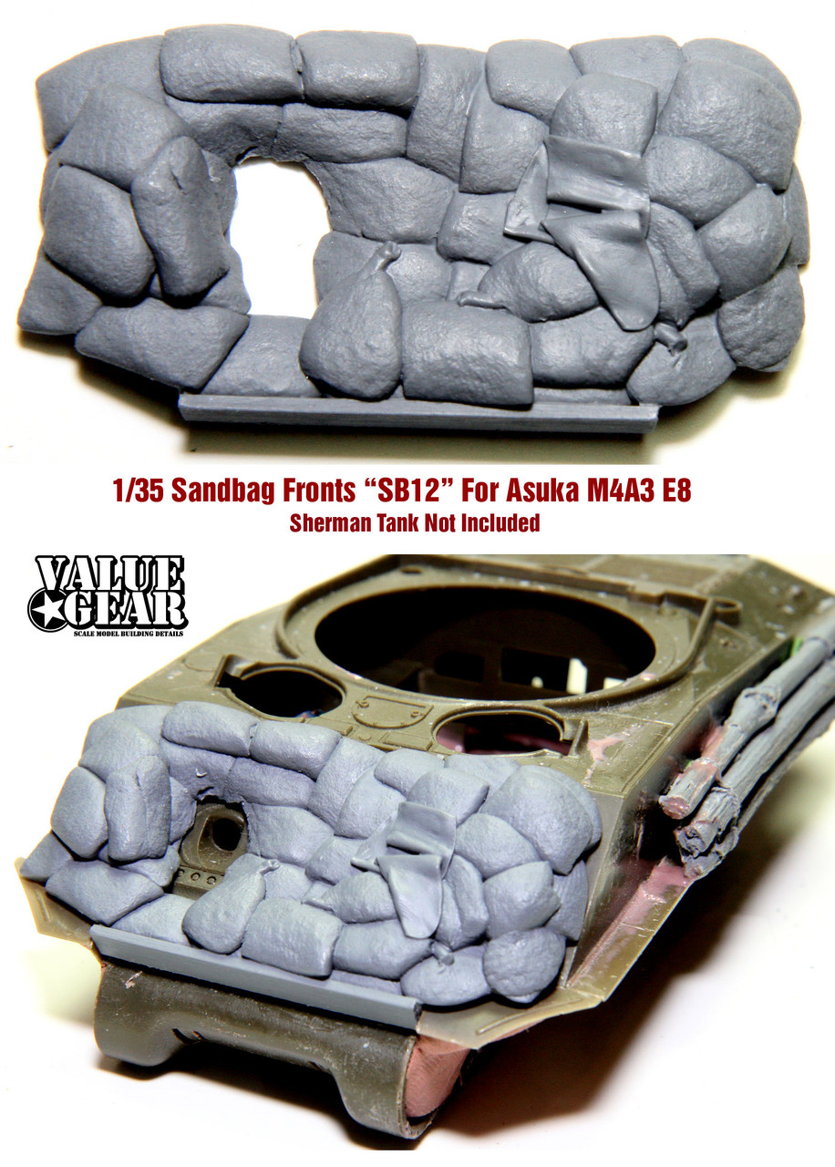 SB012 - 1/35 Sandbag Fronts M4A3E8 Asuka Easy 8 - Set #SB12