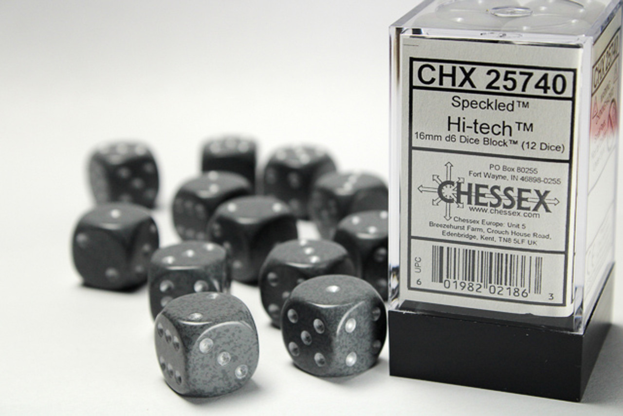 25740 - Speckled® 16mm d6 Hi-Tech™ Dice Block™ (12 dice)