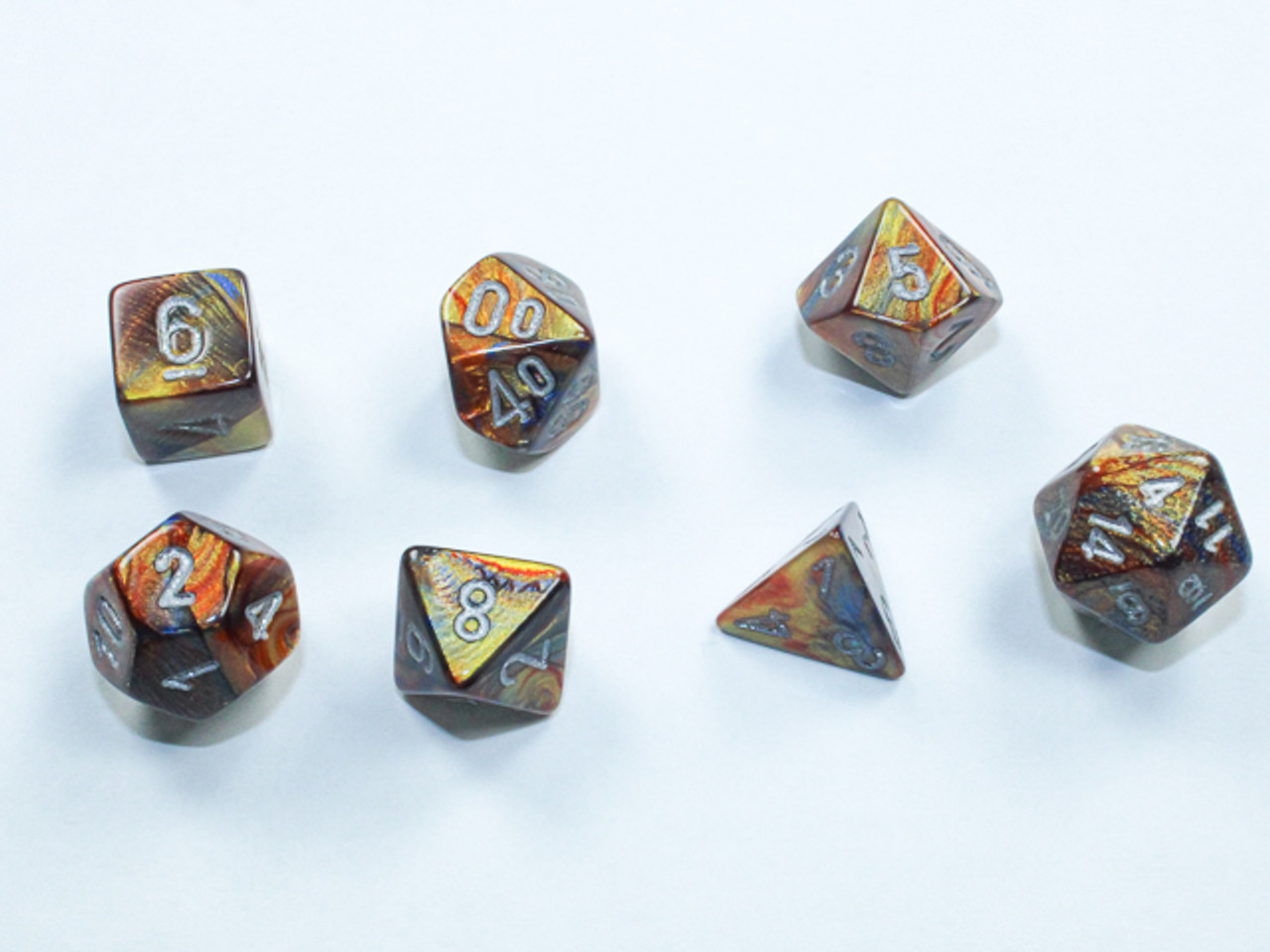 20493 - Lustrous® Mini-Polyhedral Gold/silver 7-Die set