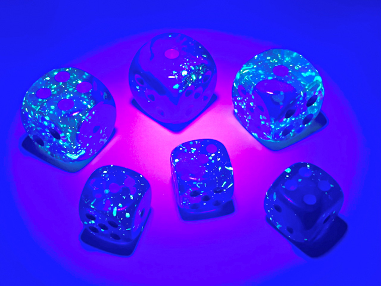 26863 - Gemini® 12mm d6 Blue-Blue/light blue Luminary™ Dice Block™ (36 dice)