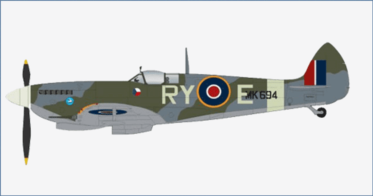 1/48 Spitfire Mk.IXc MK694, flown by F/Lt. Jaroslav Dobrovolny, 313 Sqn., Oct 1944 - HA8325