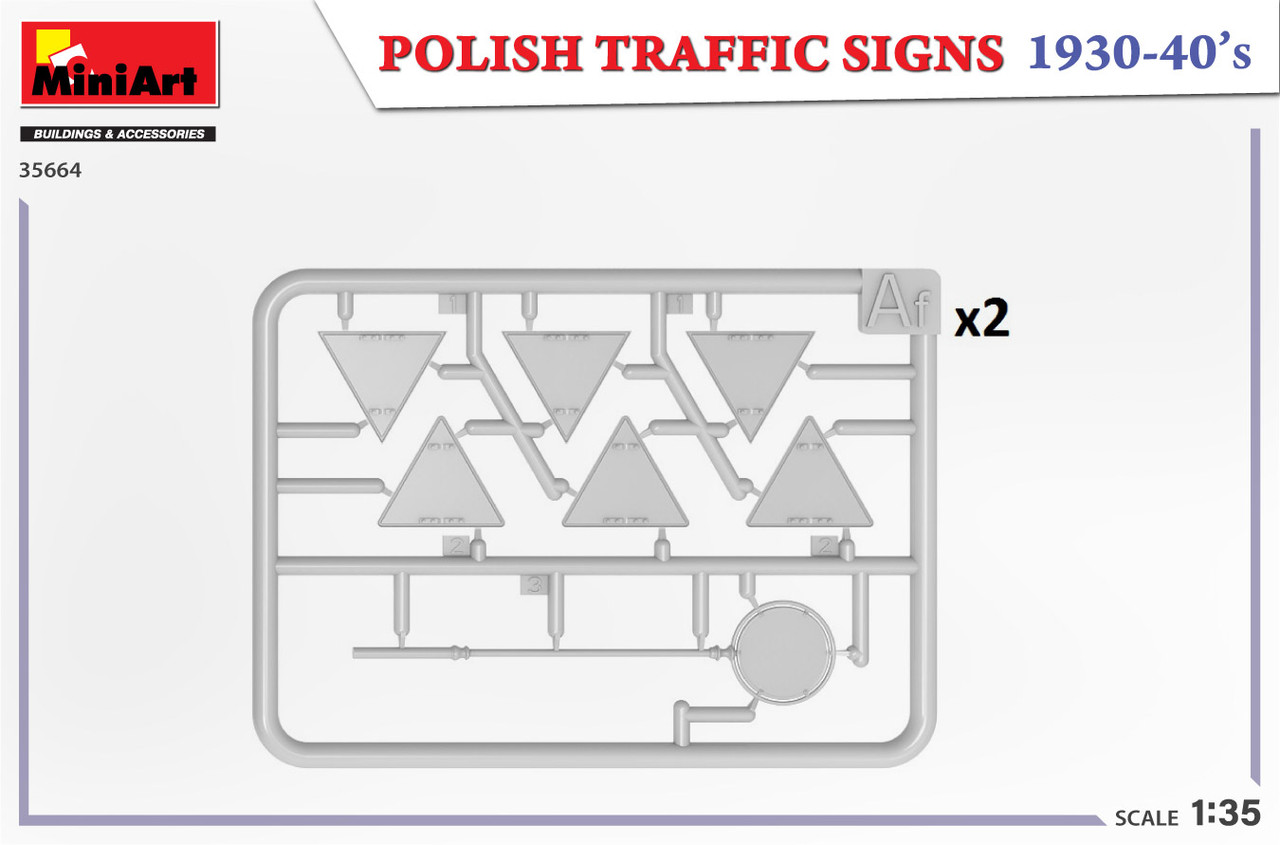 1/35 Polish Traffic Signs 1930-40s Figures - MIA35664