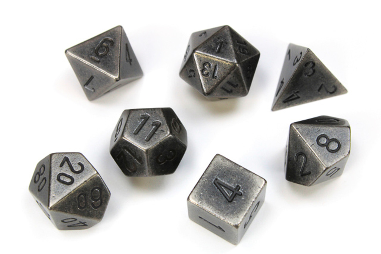 27028 - Metal Polyhedral Dark Metal 7-Die Set