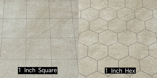 Tapis De Jeu Réversible MegaMat Chessex - 86 X 122 Cm, Carrés 3,8 Cm D'un Côté, Hexagones 3,8 Cm De L'autre - Vinyle, Pour Jeux De Rôle