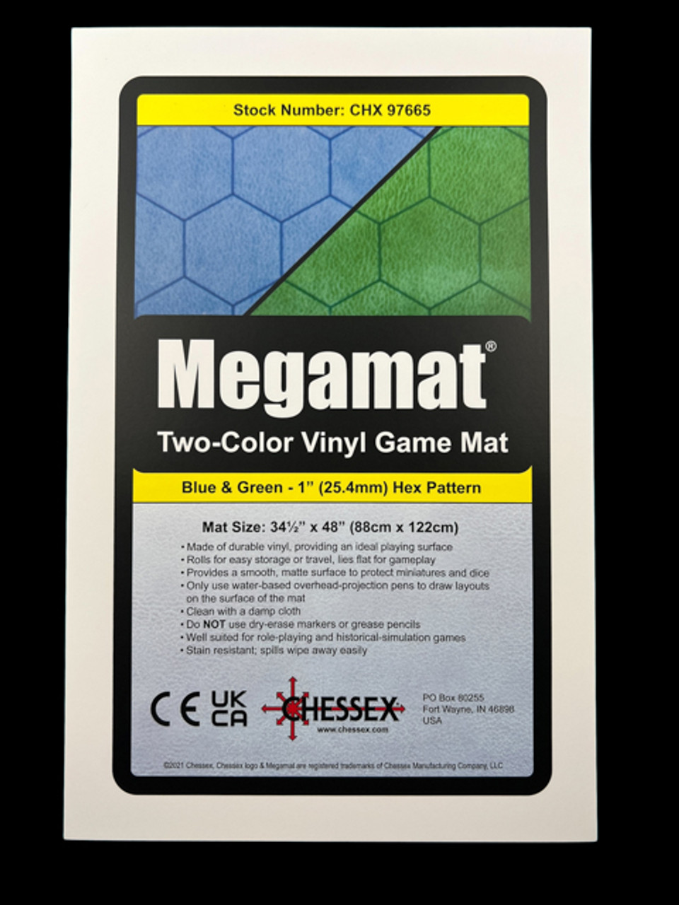 97665 - Megamat® 1" Reversible Blue-Green Hexes (34½" x 48" Playing Surface)