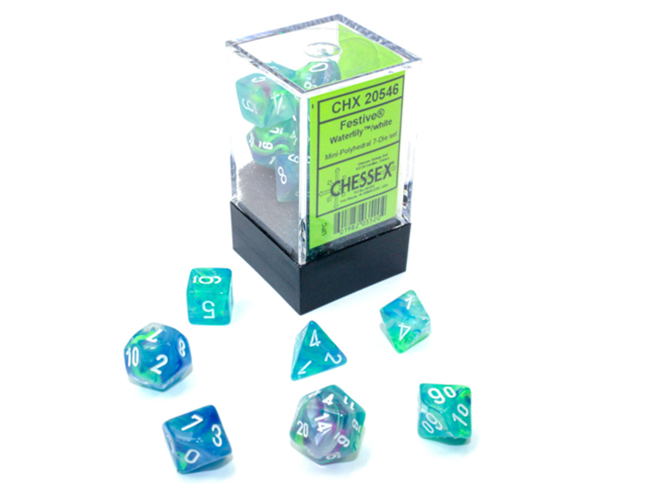 20546 - Festive® Mini-Polyhedral Waterlily™/white 7-Die set